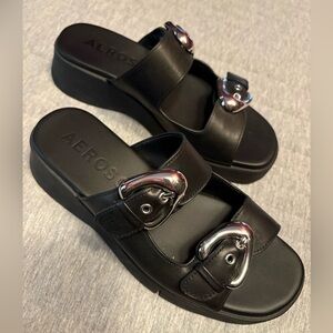 EUC Aerosoles Faith slide wedge sandals comfortable!